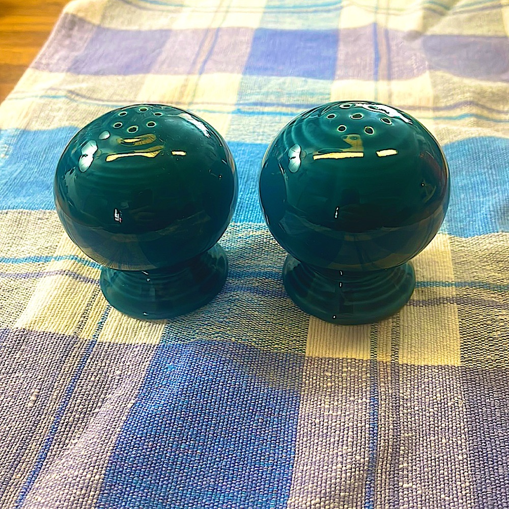 Retired1999- 2001 Salt and Pepper Shakers Juniper Limited Edition Fiestaware